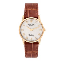 Rolex Cellini Classic Yellow Gold Anniversary Dial Mens Watch 5116