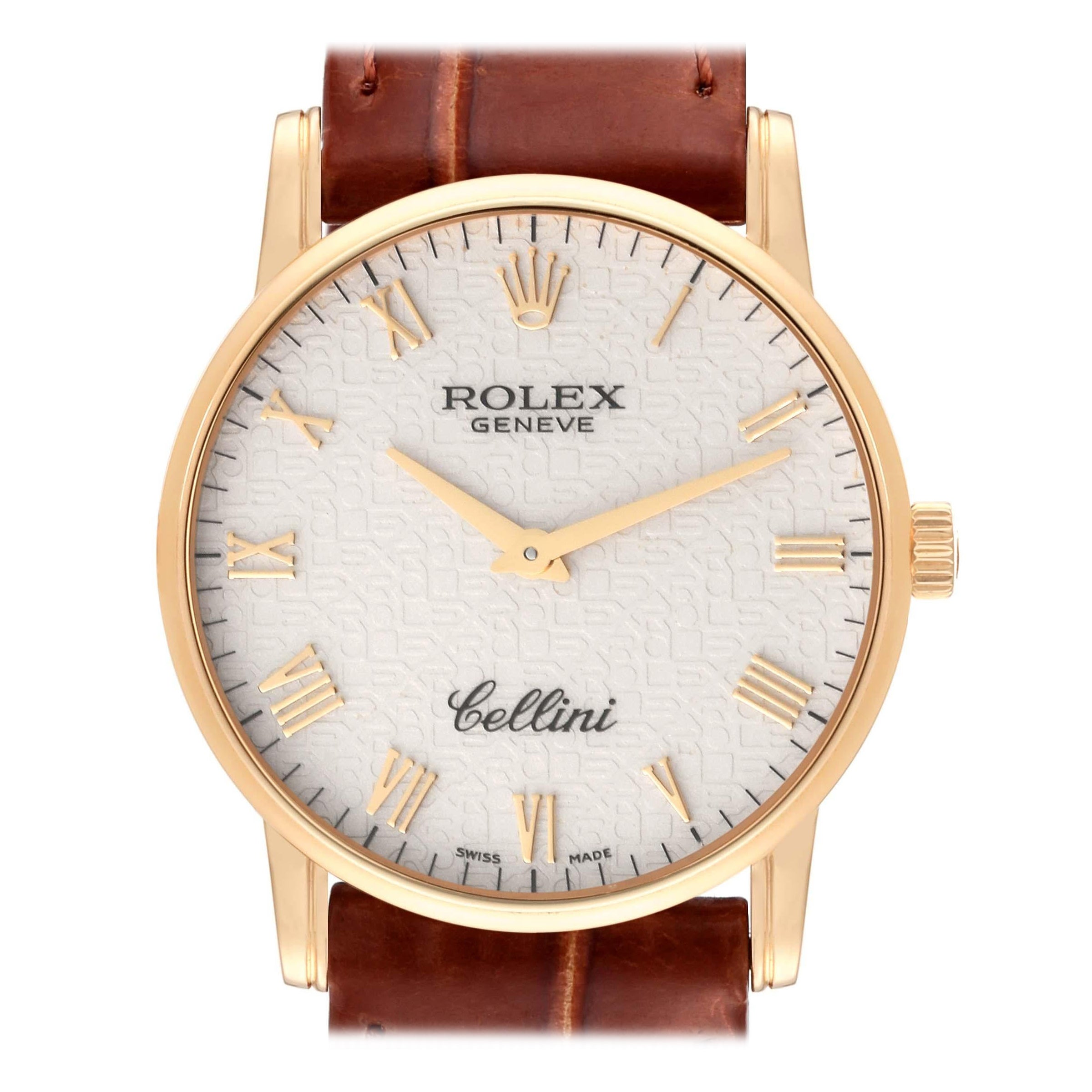 Reloj Rolex Cellini Classic Oro Amarillo Esfera Aniversario 5116
