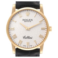 Rolex Cellini Classic Yellow Gold Anniversary Dial Mens Watch 5116