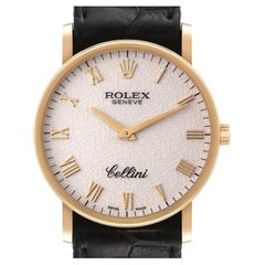 Rolex Cellini Classic Yellow Gold Anniversary Dial Watch 5115 Box Papers