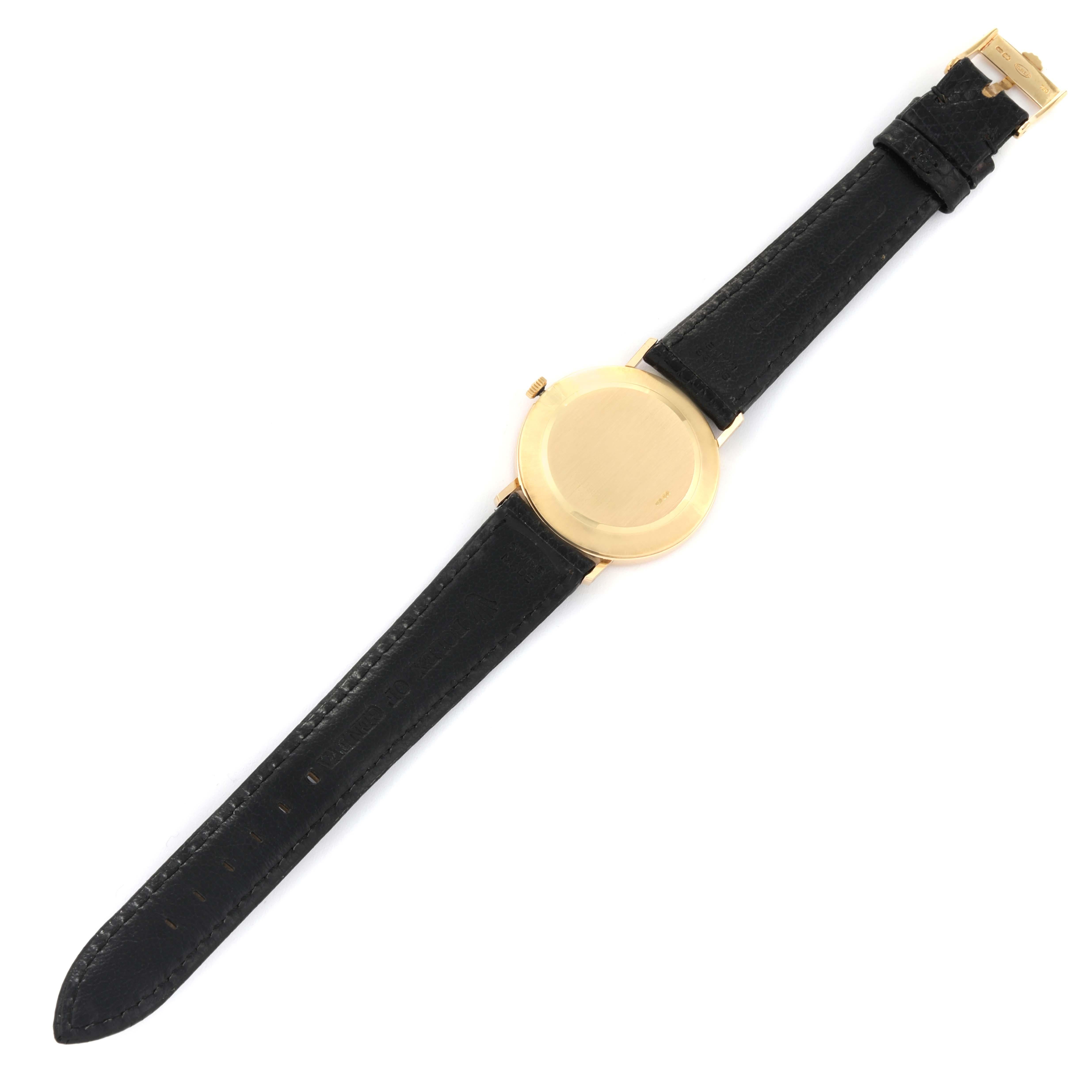 Rolex Cellini Classic Yellow Gold Black Strap Mens Watch 4112 3