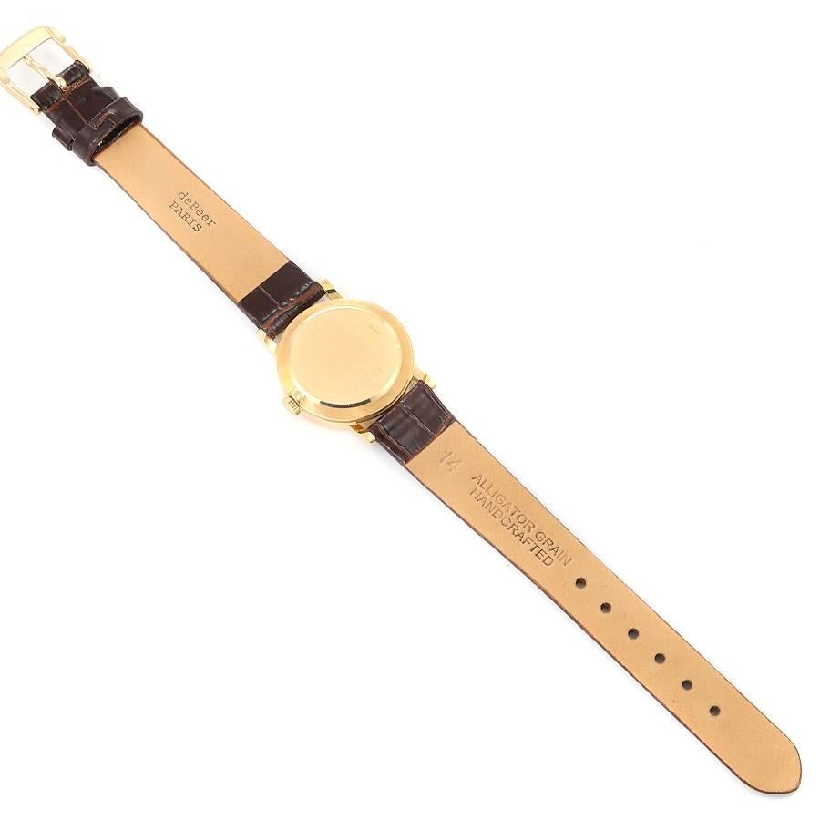 Rolex Cellini Classic Yellow Gold Brown Strap Ladies Watch 5109 For Sale 6