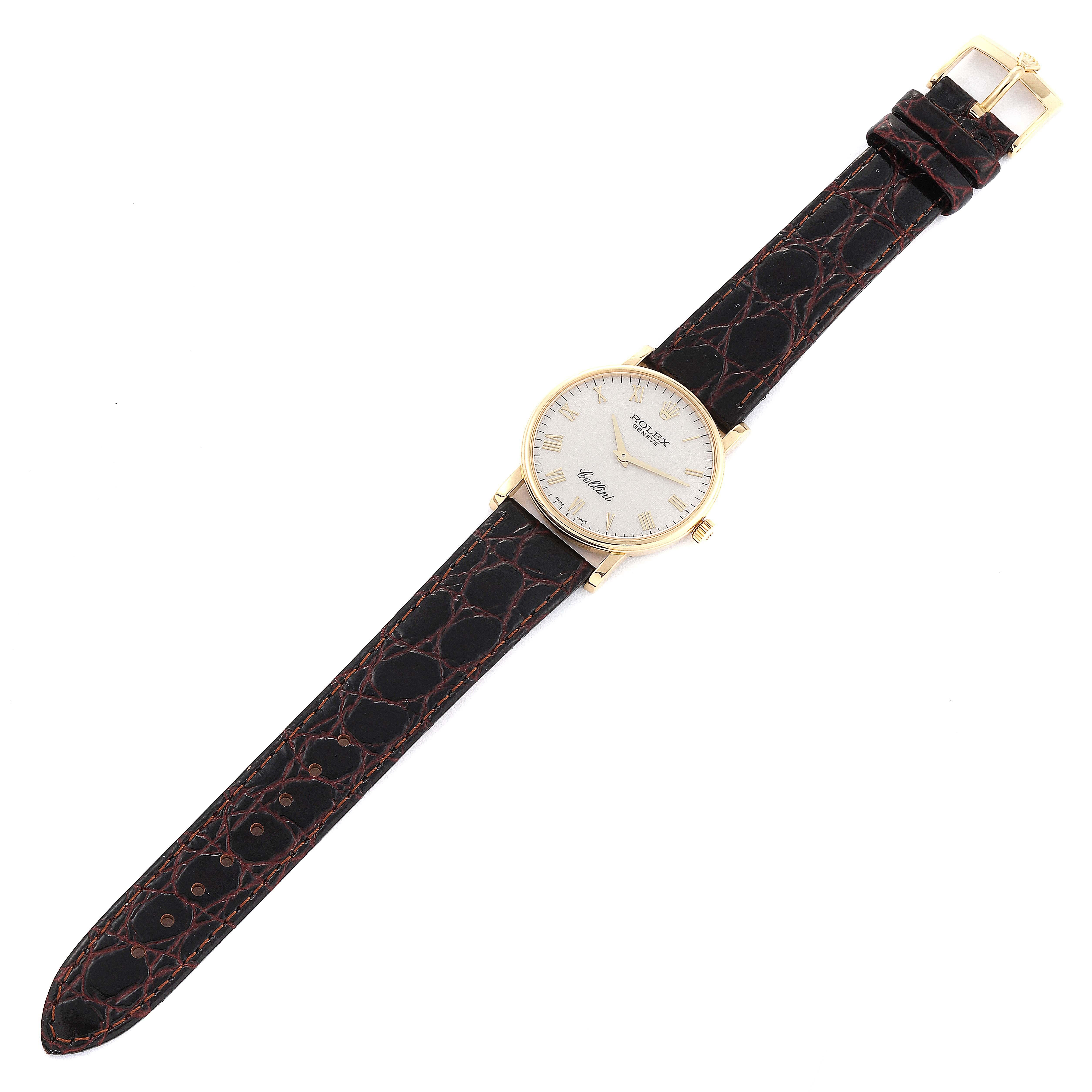 Rolex Cellini Classic Yellow Gold Ivory Anniversary Dial Mens Watch 5115 For Sale 3
