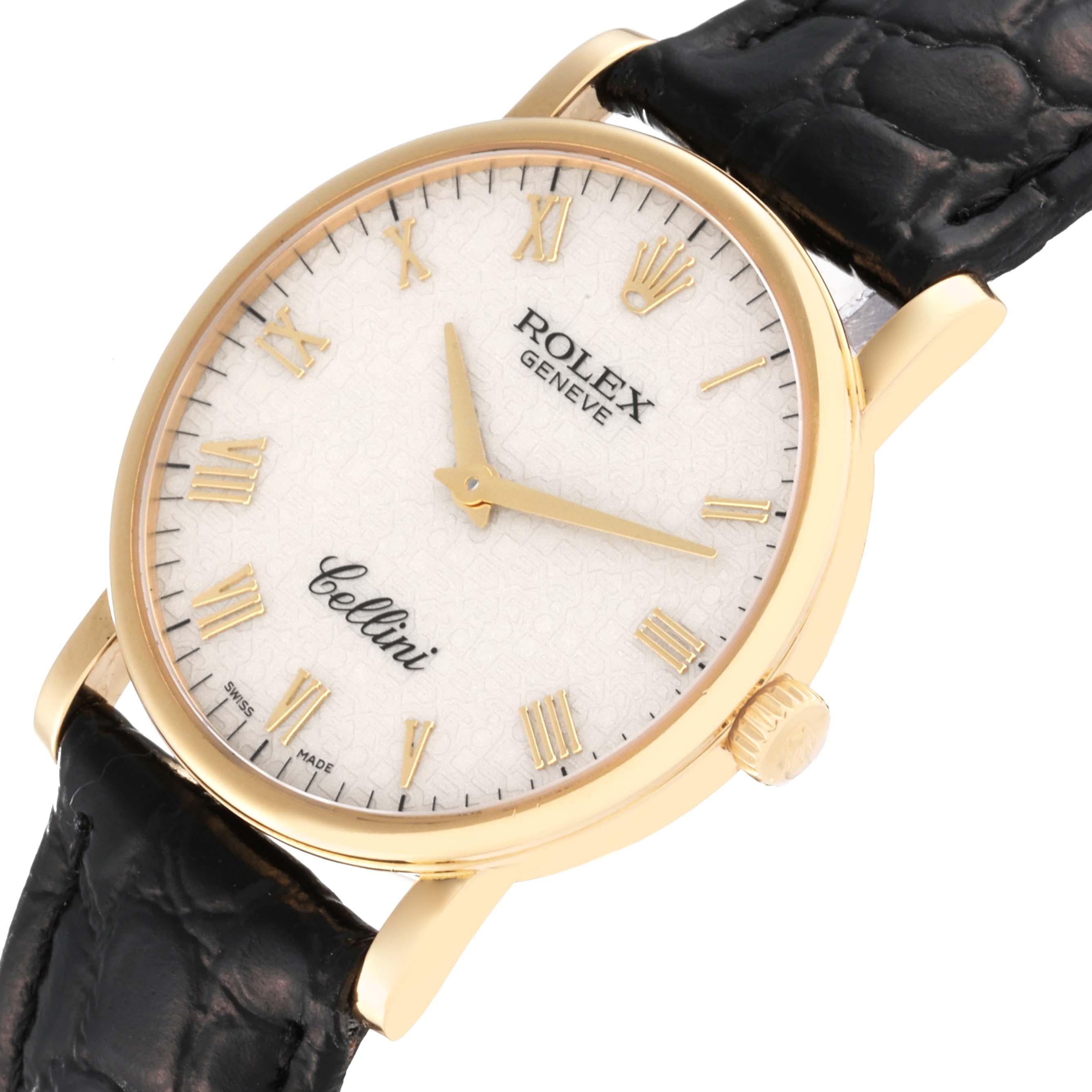 Rolex Cellini Classic Yellow Gold Ivory Anniversary Dial Mens Watch 5115 1