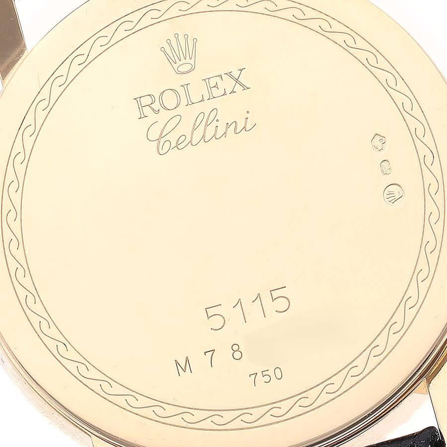 Rolex Cellini Classic Oro Amarillo Esfera Aniversario Marfil Reloj Caballero 5115 en venta 3