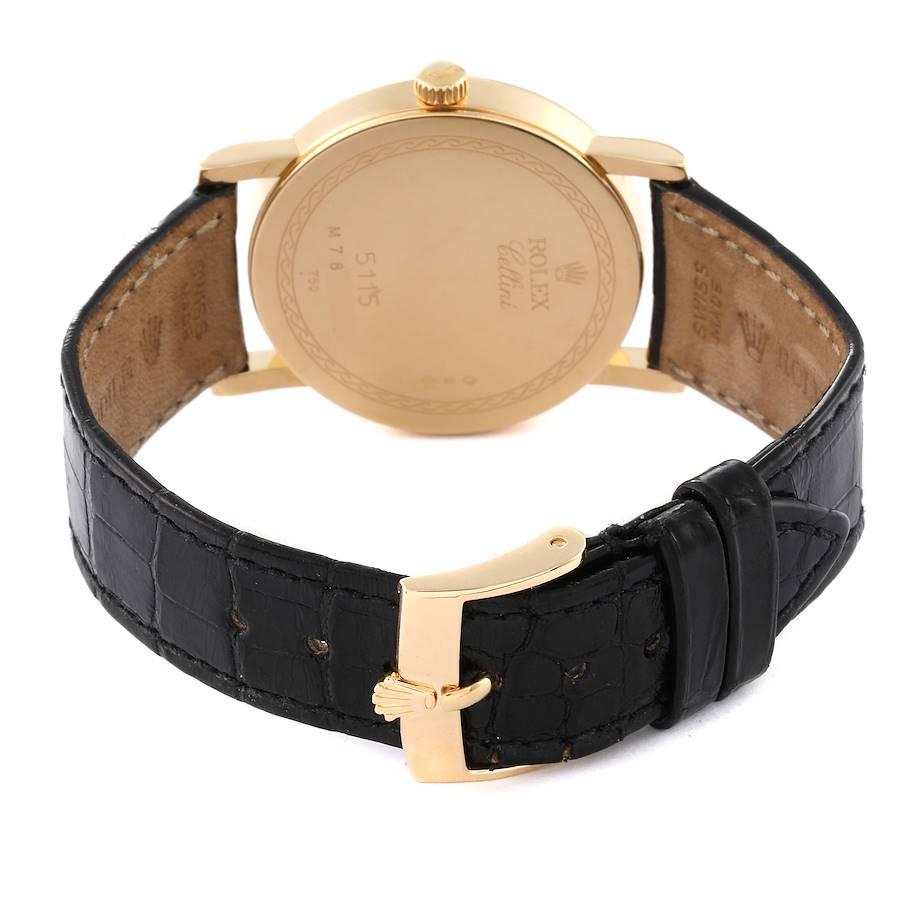 Rolex Cellini Classic Oro Amarillo Esfera Aniversario Marfil Reloj Caballero 5115 en venta 4