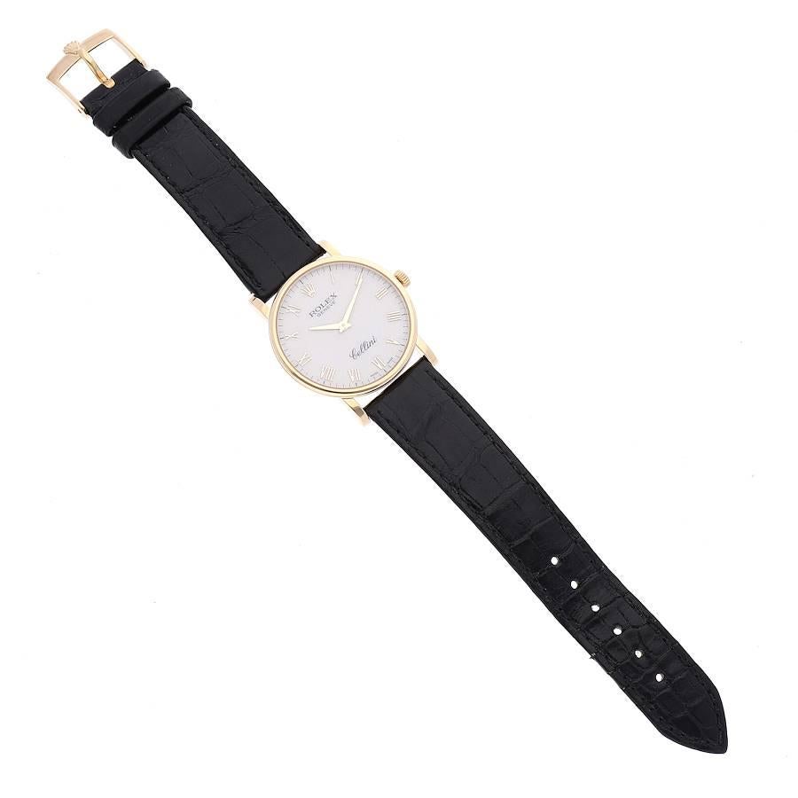 Rolex Cellini Classic Oro Amarillo Esfera Aniversario Marfil Reloj Caballero 5115 en venta 5