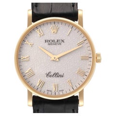 Rolex Cellini Classic Oro Amarillo Esfera Aniversario Marfil Reloj Caballero 5115