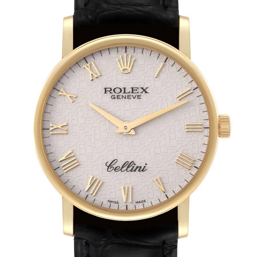 Rolex Cellini Classic Yellow Gold Ivory Anniversary Dial Watch 5115