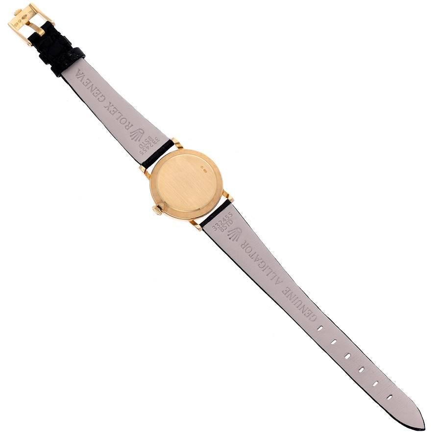 Rolex Cellini Classic Gelbgold MOP Zifferblatt Damenuhr 5109 Box Papiere im Angebot 7