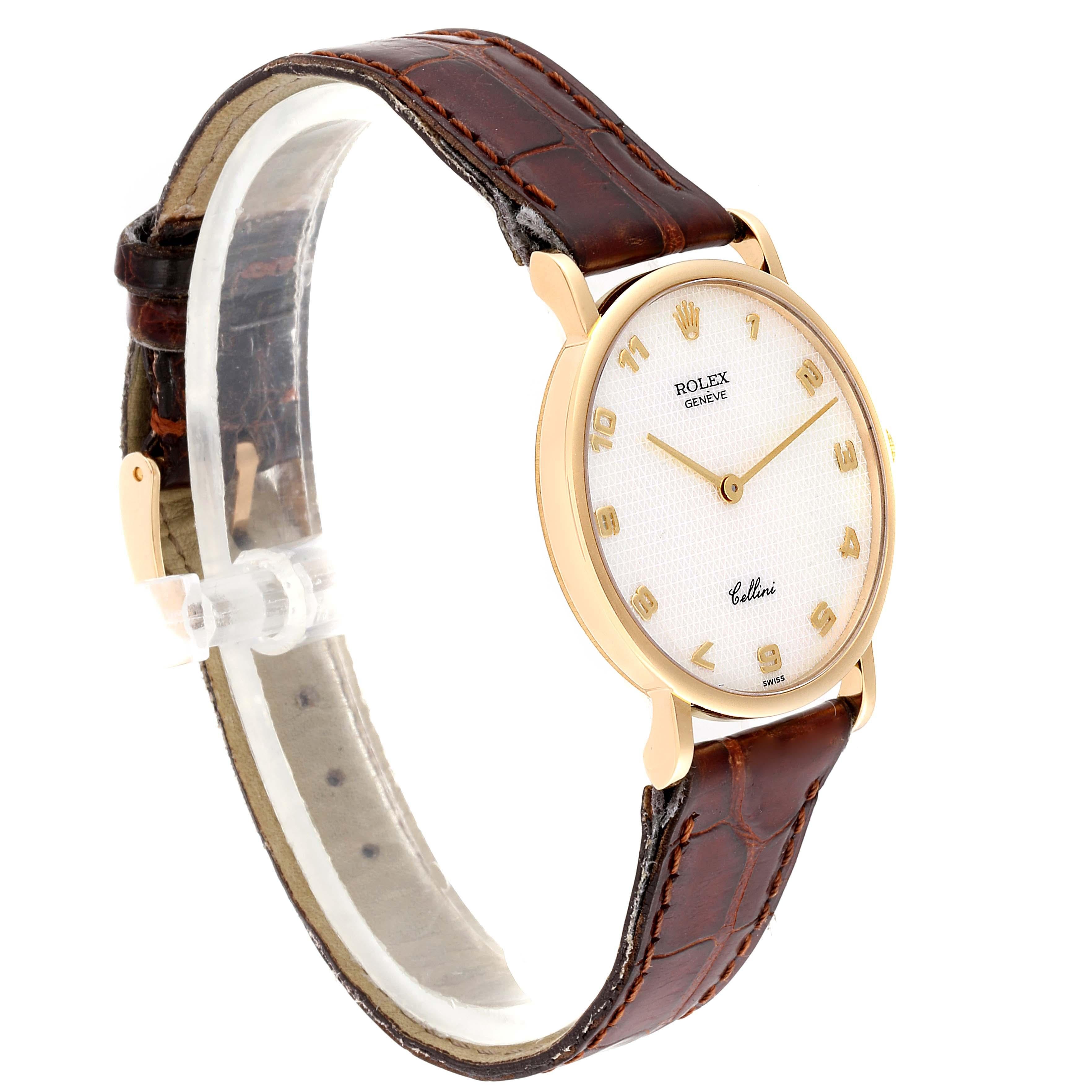 Rolex Cellini Classic Yellow Gold Mother of Pearl Unisex Watch 5112 In Excellent Condition For Sale In Atlanta, GA