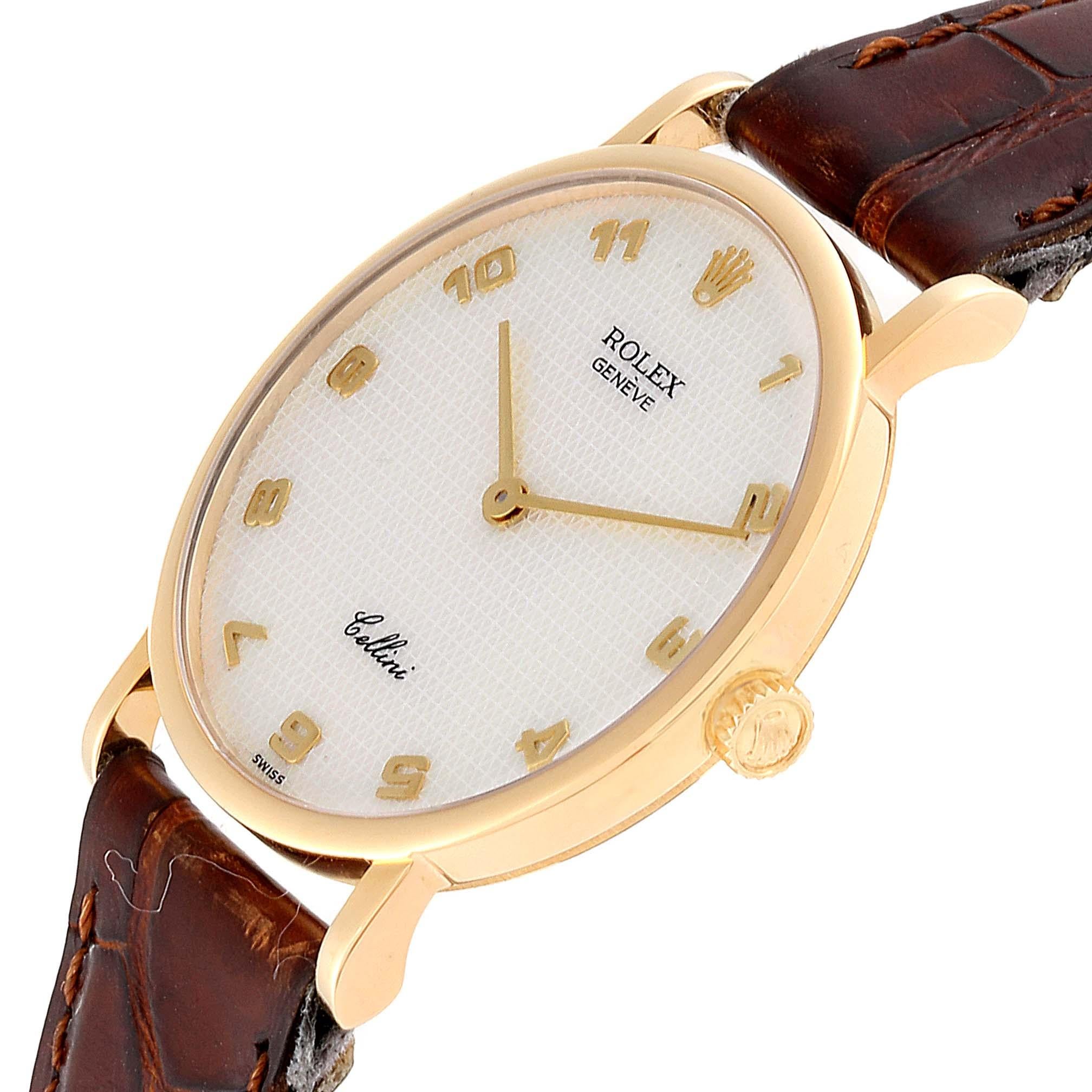 Rolex Cellini Classic Yellow Gold Mother of Pearl Unisex Watch 5112 For Sale 1