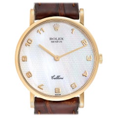 Rolex Cellini Classic Yellow Gold Mother of Pearl Unisex Watch 5112