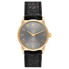 Rolex Cellini Classic Yellow Gold Slate Dial Ladies Watch 6111