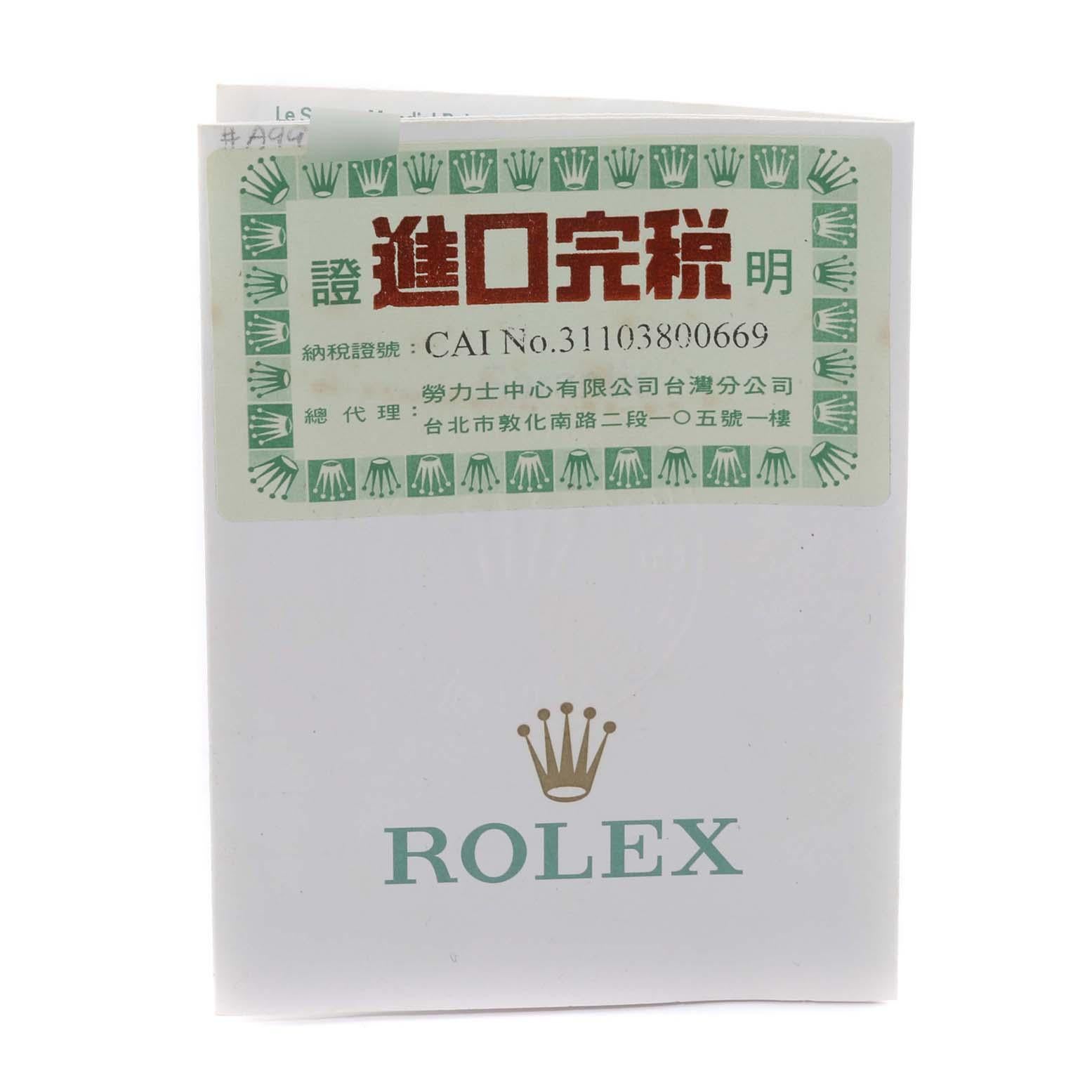 Rolex Cellini Danaos Or blanc 18K Cadran noir Montre homme 4233 Papers en vente 4