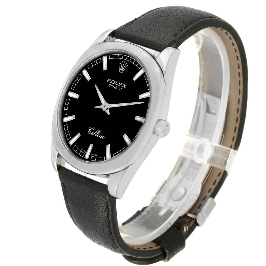 Rolex Cellini Danaos 18 Karat White Gold Black Dial Men's Watch 4243 2