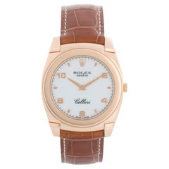 Reloj Rolex Cellini Danaos Hombre Oro Rosa 18k Esfera Blanca