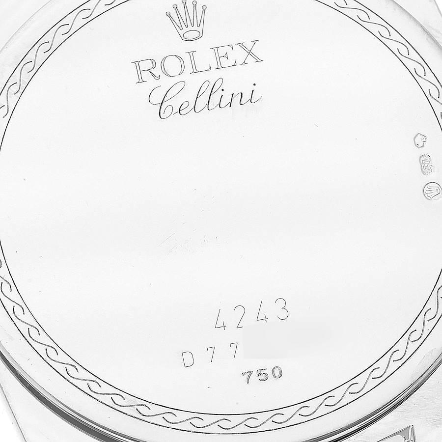 Rolex Cellini Danaos White Gold Rose Gold Black Dial Mens Watch 4243 1