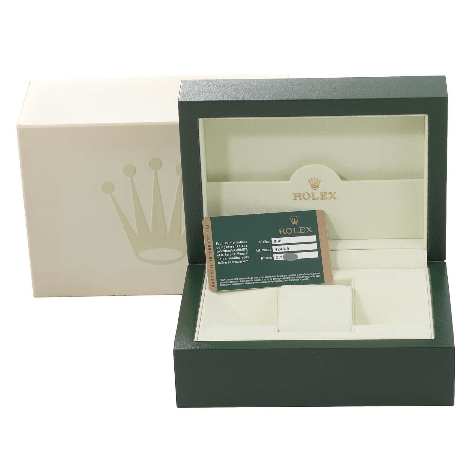 Rolex Cellini Danaos White Gold Silver Dial Mens Watch 4243 Box Card 3
