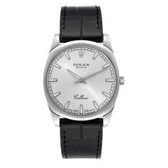 Rolex Cellini Danaos White Gold Silver Dial Mens Watch 4243