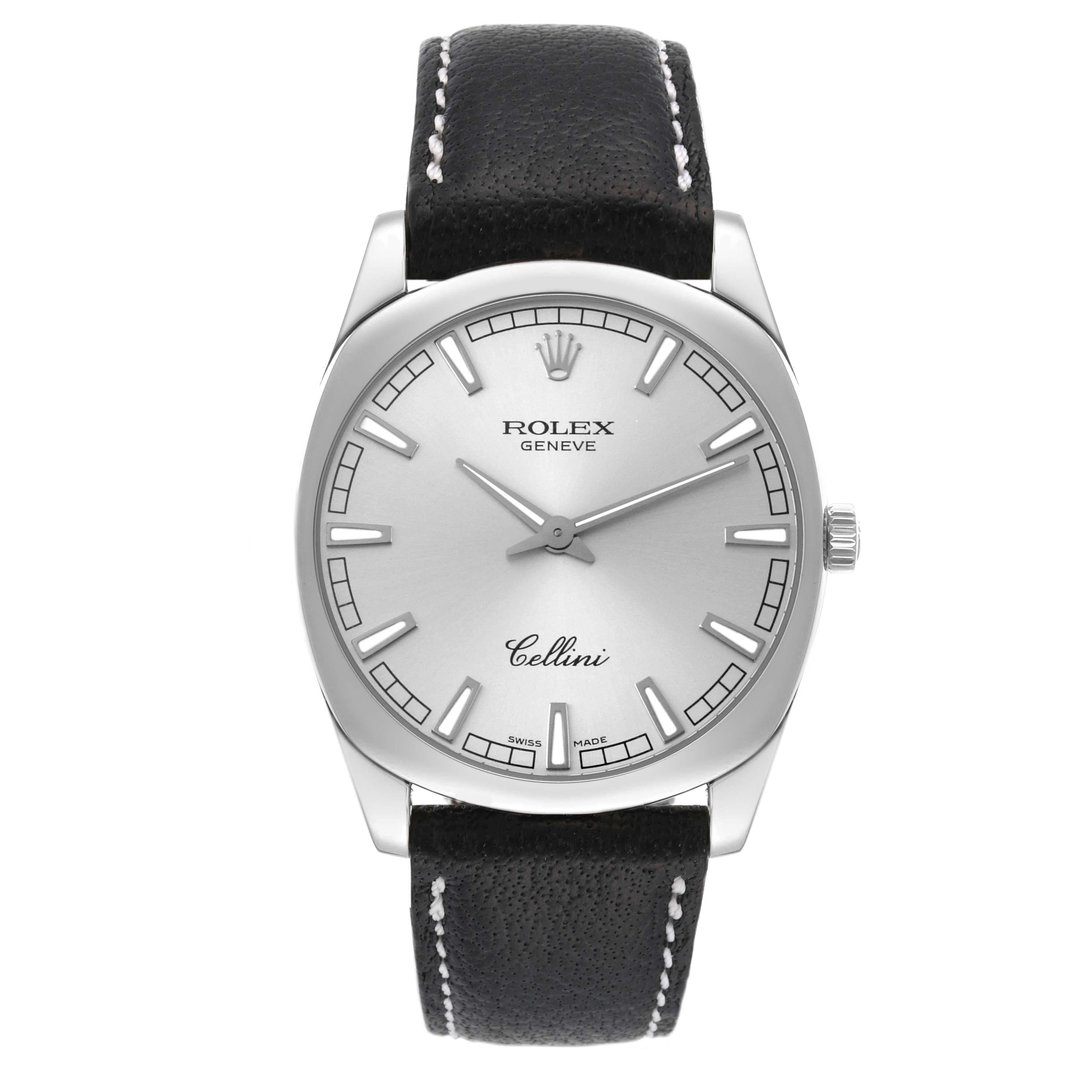 Rolex Cellini Danaos Montre pour hommes avec cadran en or blanc et argent 4243 2