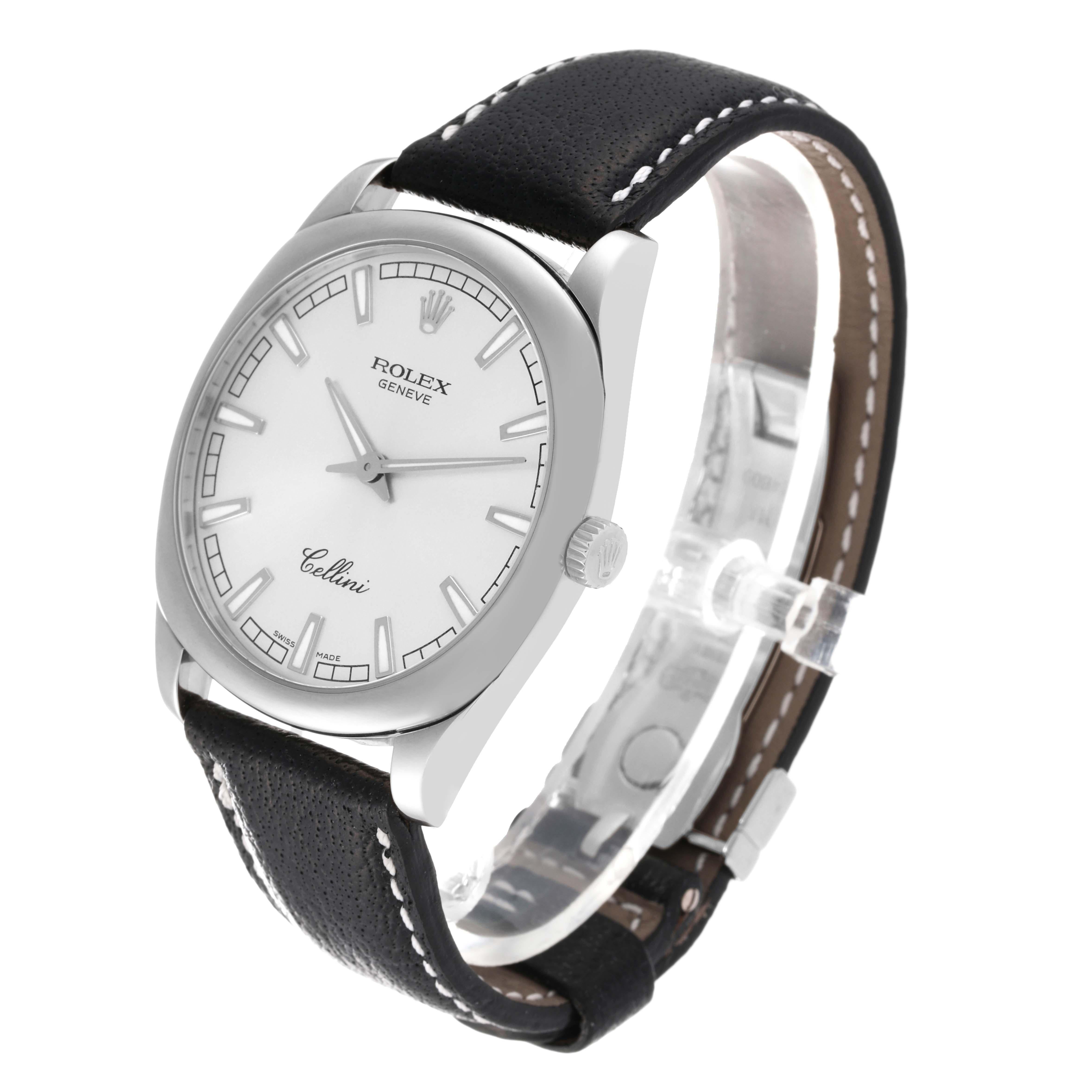 Rolex Cellini Danaos Montre pour hommes avec cadran en or blanc et argent 4243 5