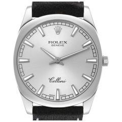 Rolex Cellini Danaos Montre pour hommes avec cadran en or blanc et argent 4243