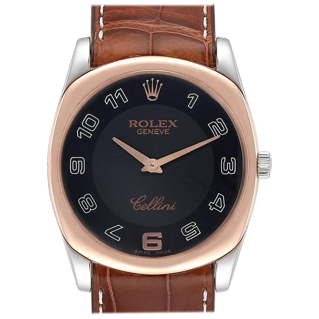 Rolex Cellini Danaos White Rose Gold Men's Watch 4233 Box Papers