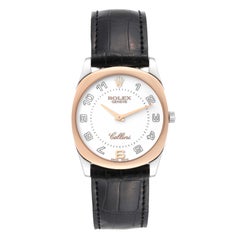 Rolex Cellini Danaos White Rose Gold Mens Watch 4233