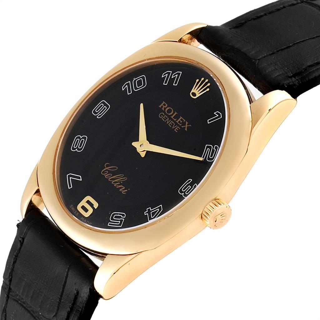 Rolex Cellini Danaos Yellow Gold Black Dial Men's Watch 4233 Papers 2
