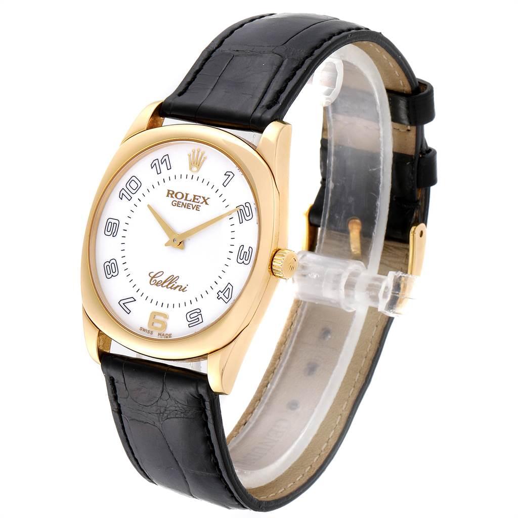 Rolex Cellini Danaos Yellow Gold Black Strap Men's Watch 4233 For Sale 1