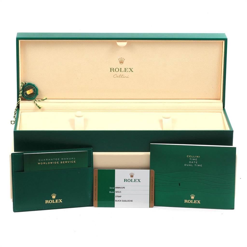 Rolex Cellini Date 18 Karat Everose Gold Automatic Men’s Watch 50515 Box Card For Sale 9