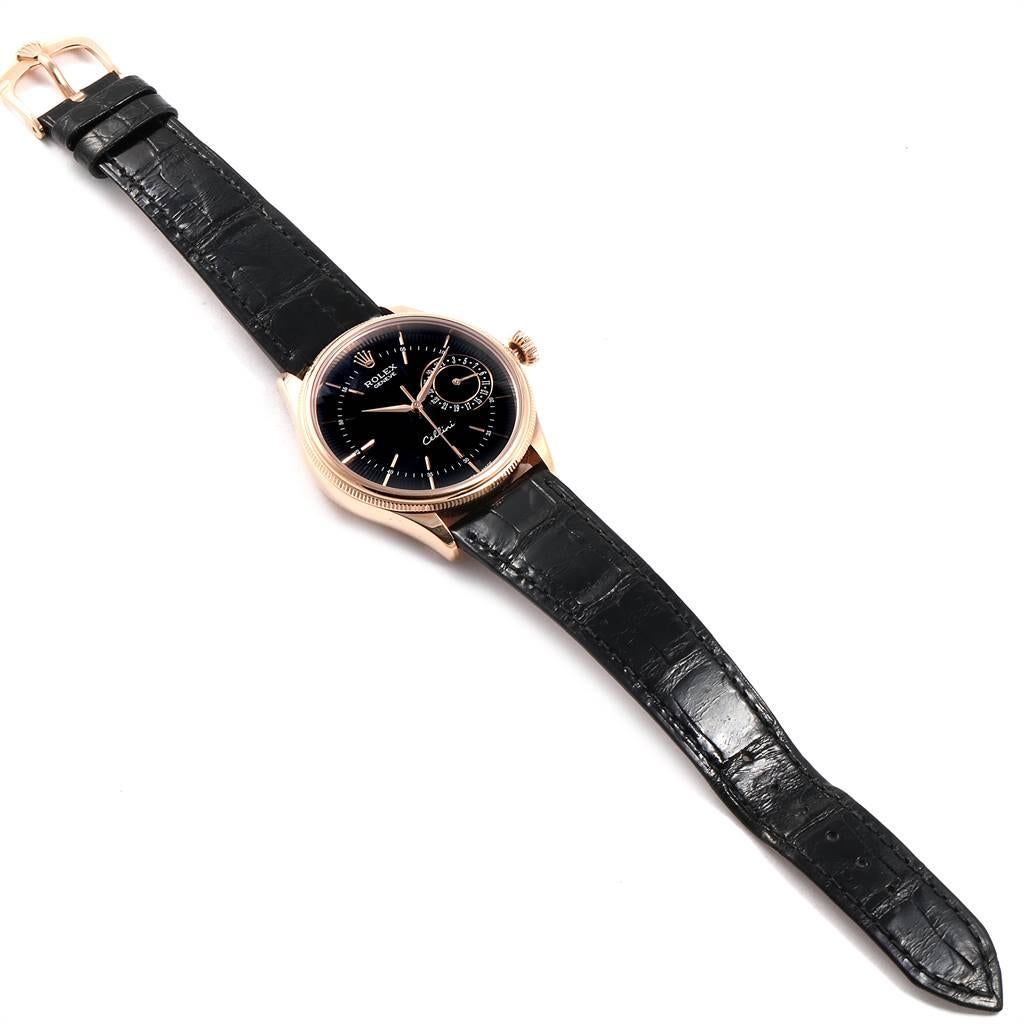 Rolex Cellini Date 18 Karat Everose Gold Automatic Men's Watch 50515 Box Card For Sale 5
