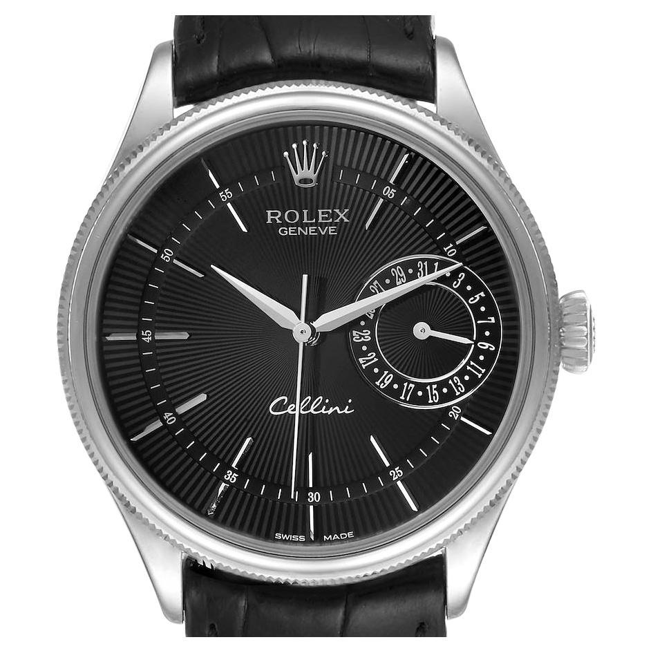 Rolex Cellini Date 18K White Gold Automatic Mens Watch 50519 For Sale