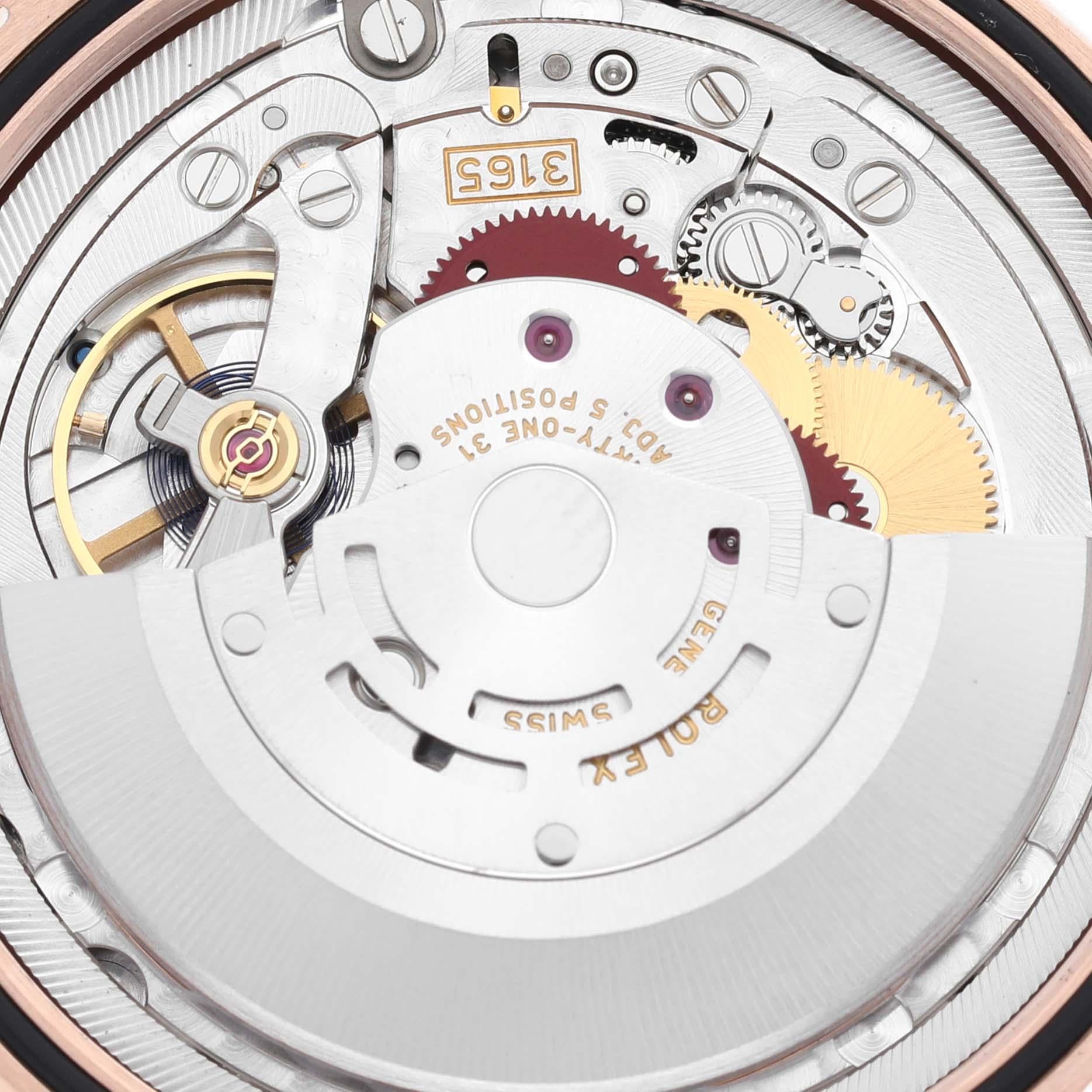 Men's Rolex Cellini Date Black Dial Rose Gold Automatic Mens Watch 50515
