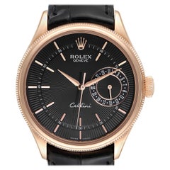 Rolex Cellini Date Everose Gold Black Dial Automatic Men’s Watch 50515