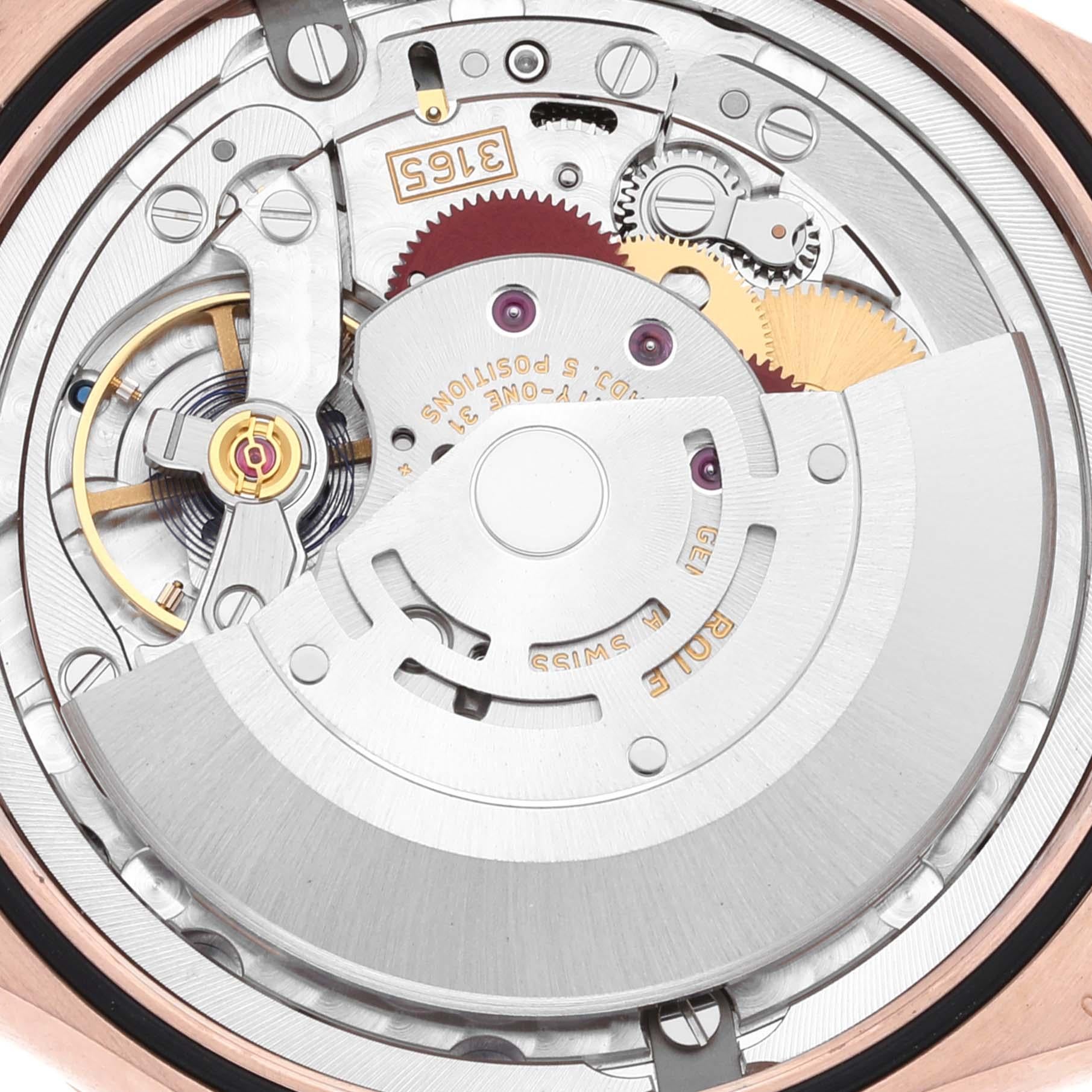 Rolex Cellini Date Oro rosa Esfera plateada Reloj caballero 50515 3