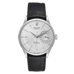 Rolex Cellini Date White Gold Silver Dial Automatic Mens Watch 50519 Box Card