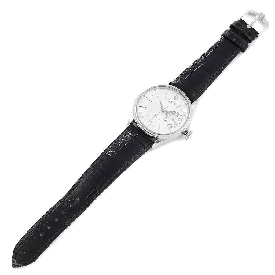 Rolex Cellini Date Weißgold Silber Zifferblatt Automatik-Herrenuhr 50519 Boxkarte 6