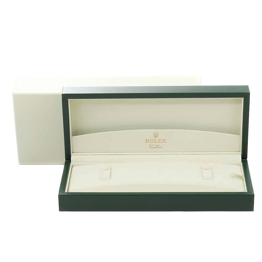 Rolex Cellini Date Weißgold Silber Zifferblatt Automatik-Herrenuhr 50519 im Angebot 8