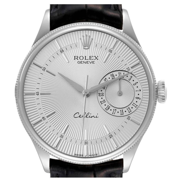 Rolex Cellini Date White Gold Silver Dial Automatic Mens Watch 50519 Box  Card For Sale at 1stDibs | rolex celini, rolex chellini, rolex ciellini