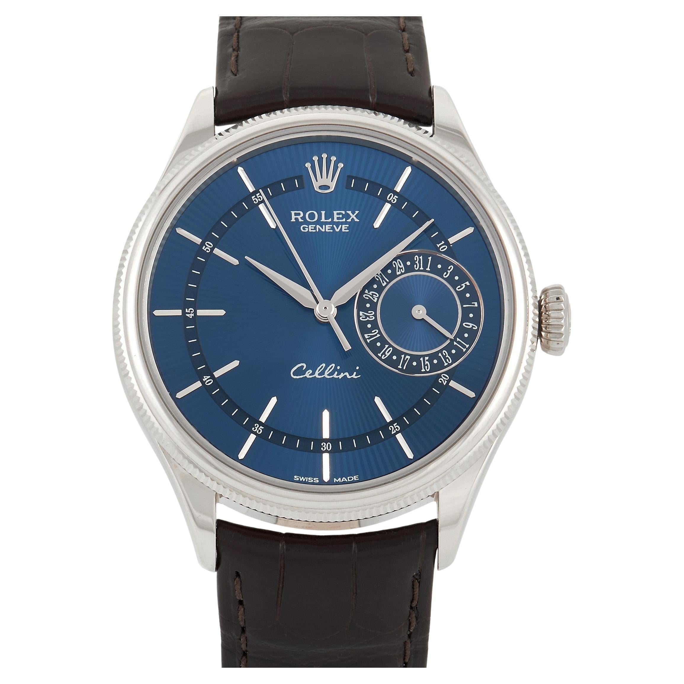 Rolex Cellini Date White Gold Watch 50519