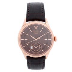 Rolex Cellini Dual Time 18 Karat Rose Gold Men's Watch