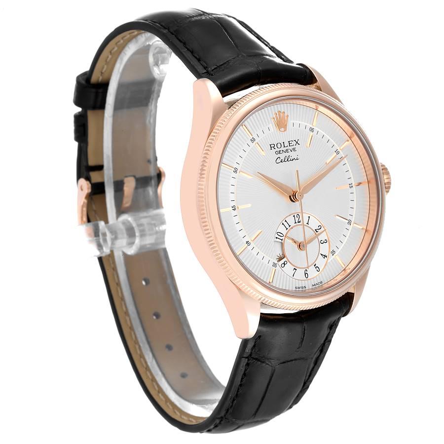 Rolex Cellini Dual Time Orologio automatico da uomo in oro rosa 50525 In condizioni ottime in vendita a Atlanta, GA