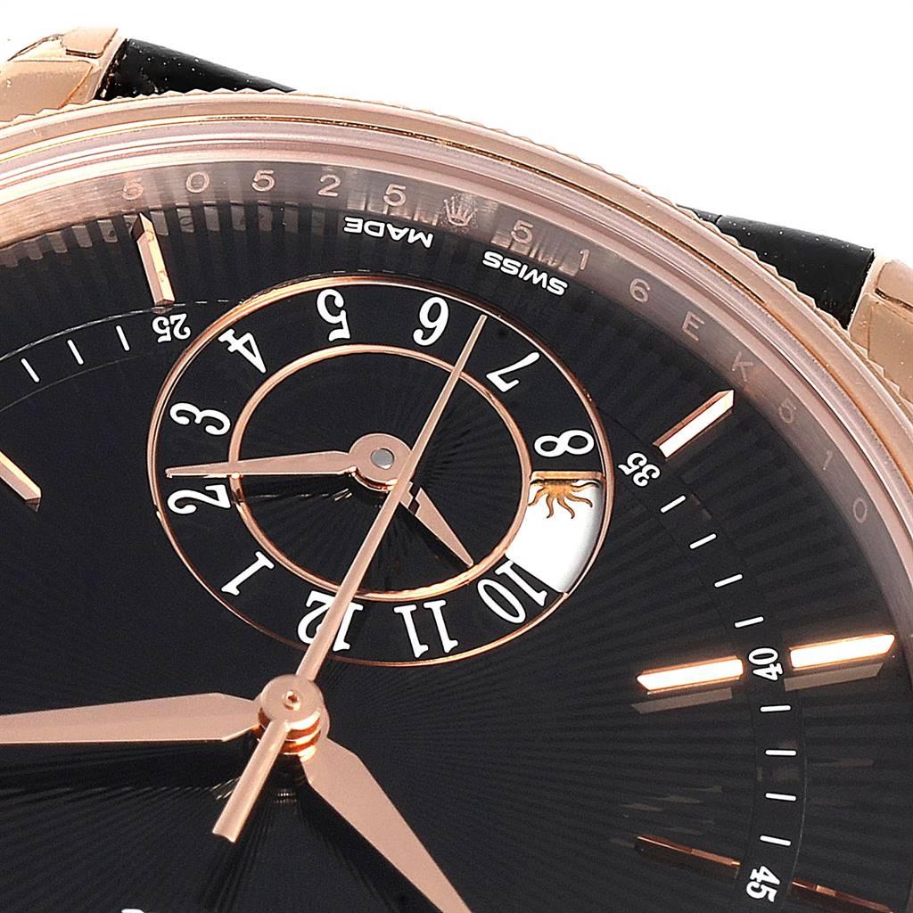 Rolex Cellini Dual Time Everose Rose Gold Men's Watch 50525 Unworn In Excellent Condition For Sale In Atlanta, GA