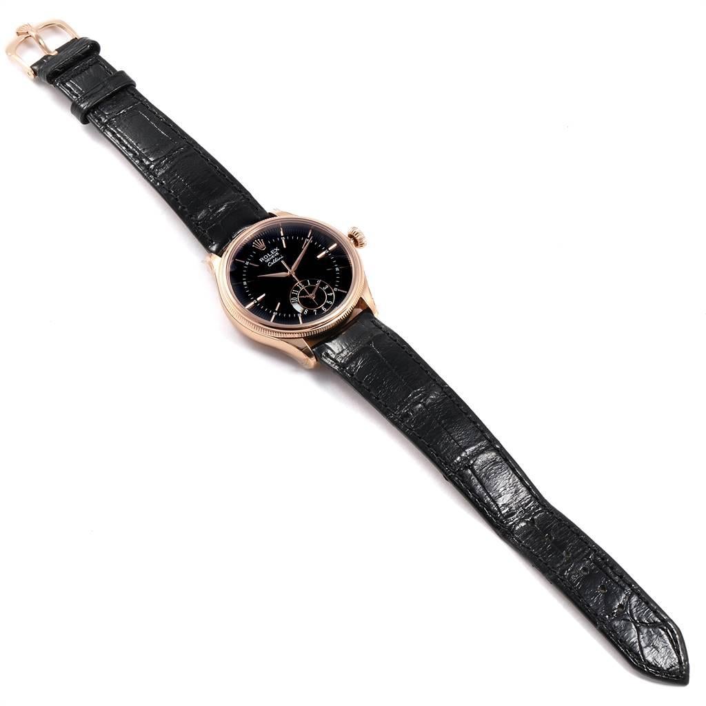 Rolex Cellini Dual Time Everose Rose Gold Men's Watch 50525 Unworn For Sale 3