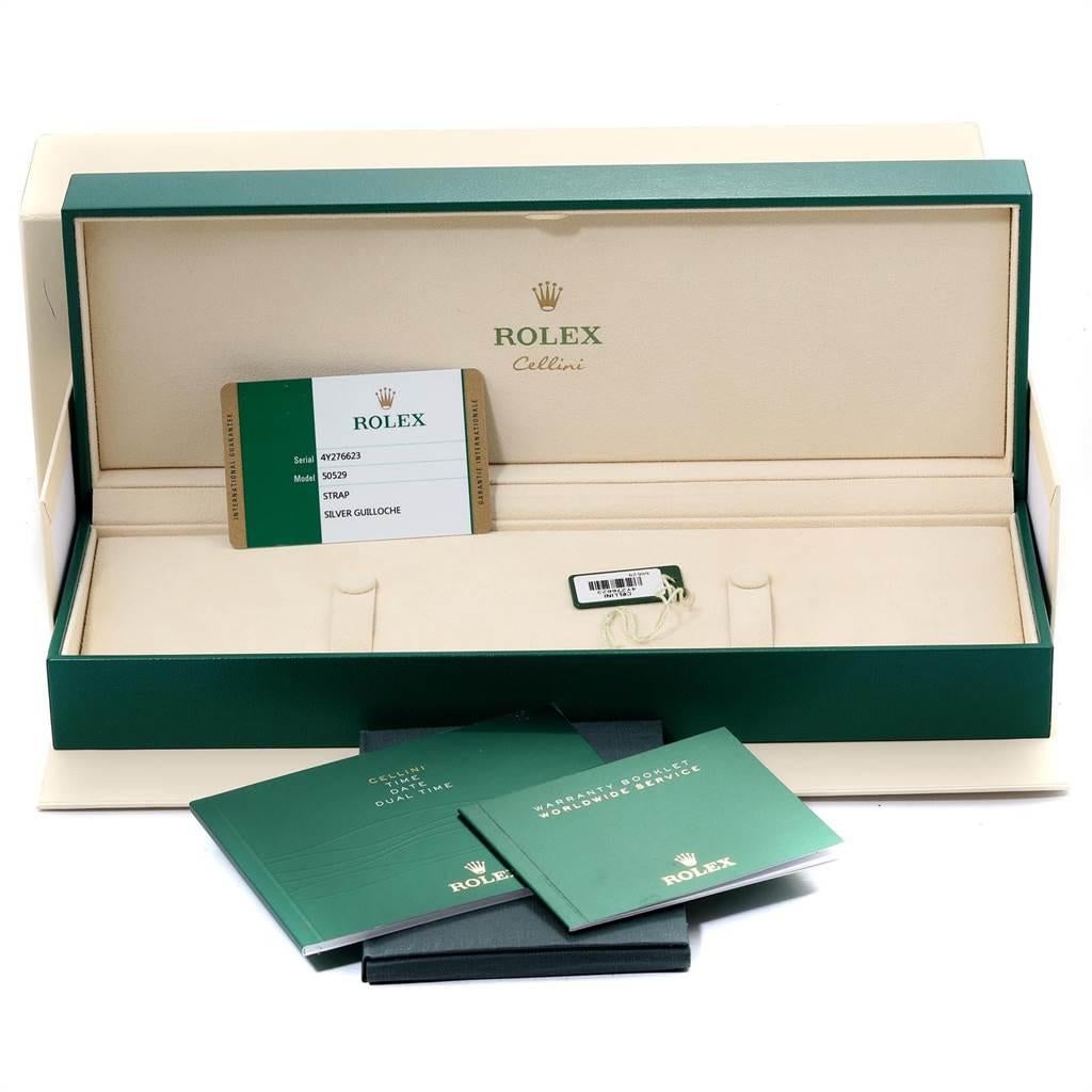 Rolex Cellini Dual Time White Gold Automatic Men’s Watch 50529 Box Card 8