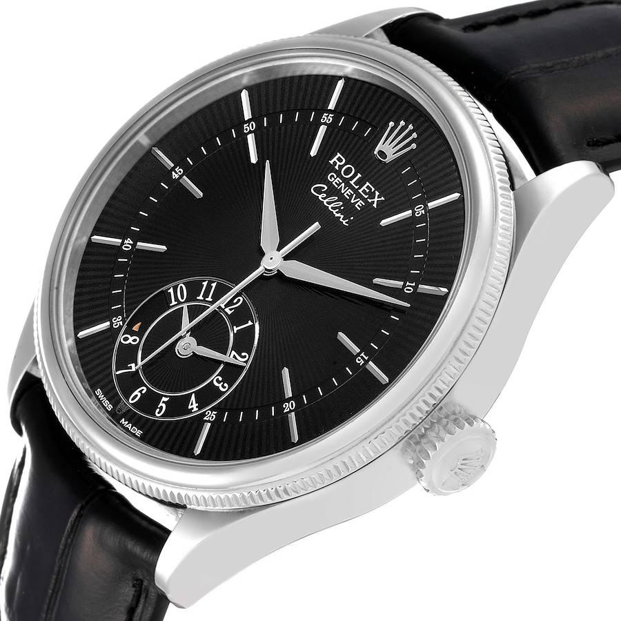 Men's Rolex Cellini Dual Time White Gold Automatic Mens Watch 50529