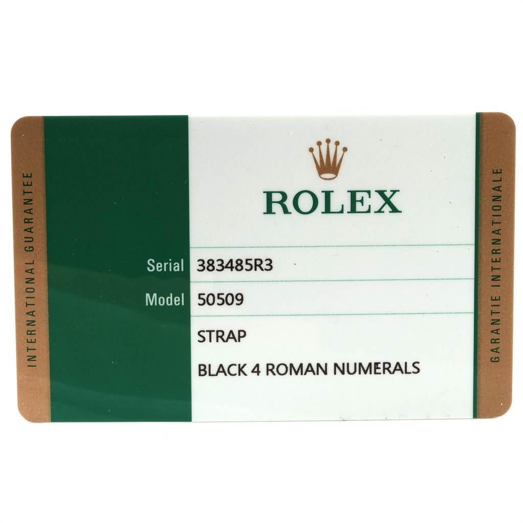 Rolex Cellini Dual Time White Gold Black Dial Men's Watch 50509 Box card 9