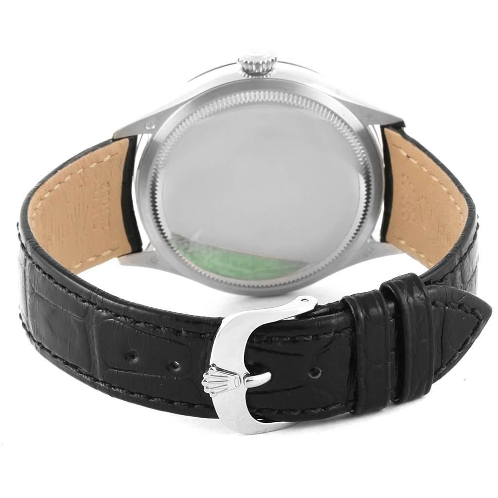 Rolex Cellini Dual Time White Gold Black Dial Men's Watch 50509 Box card 5
